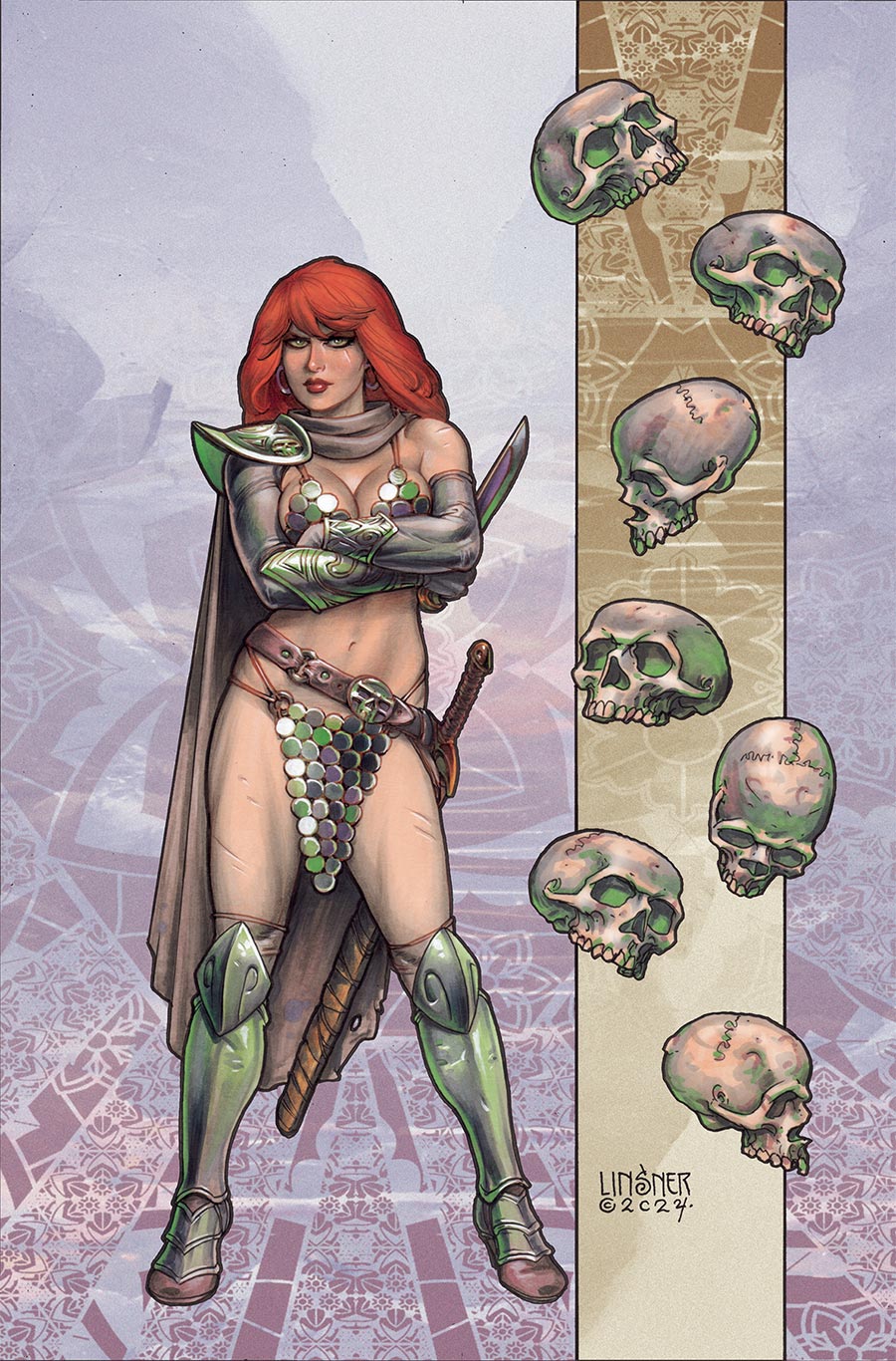 Red Sonja Death And The Devil #4 Cover E Dynamite Metal Premium Joseph Michael Linsner Cover