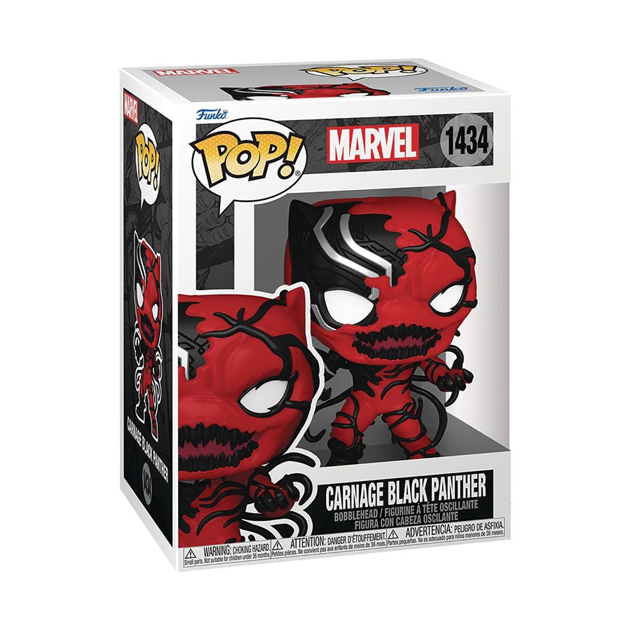 POP Marvel Carnage Black Panther Vinyl Bobble Head