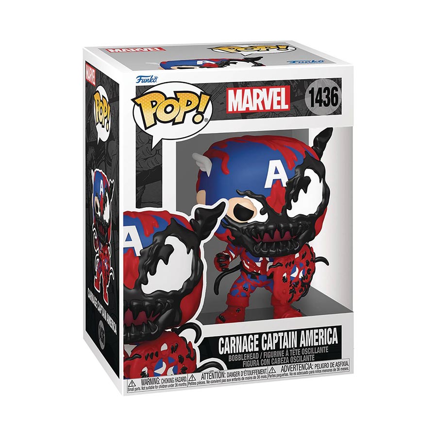 POP Marvel Carnage Captain America Vinyl Bobble Head