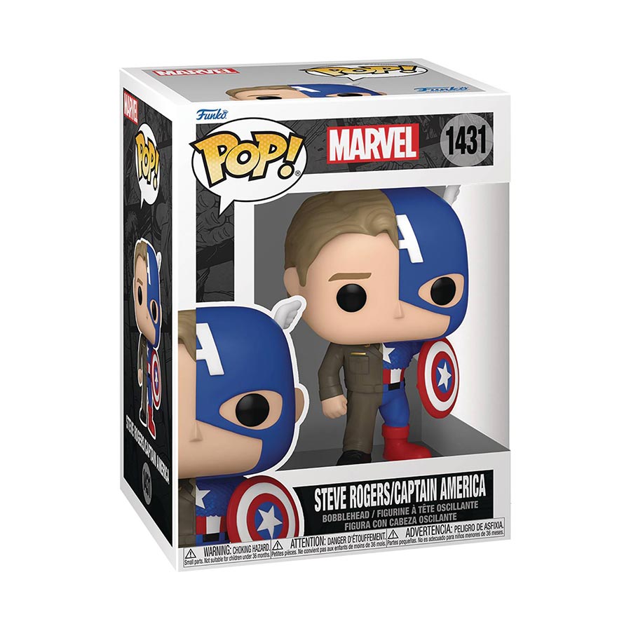 POP Marvel Split Steve Rogers / Captain America Vinyl Bobble Head