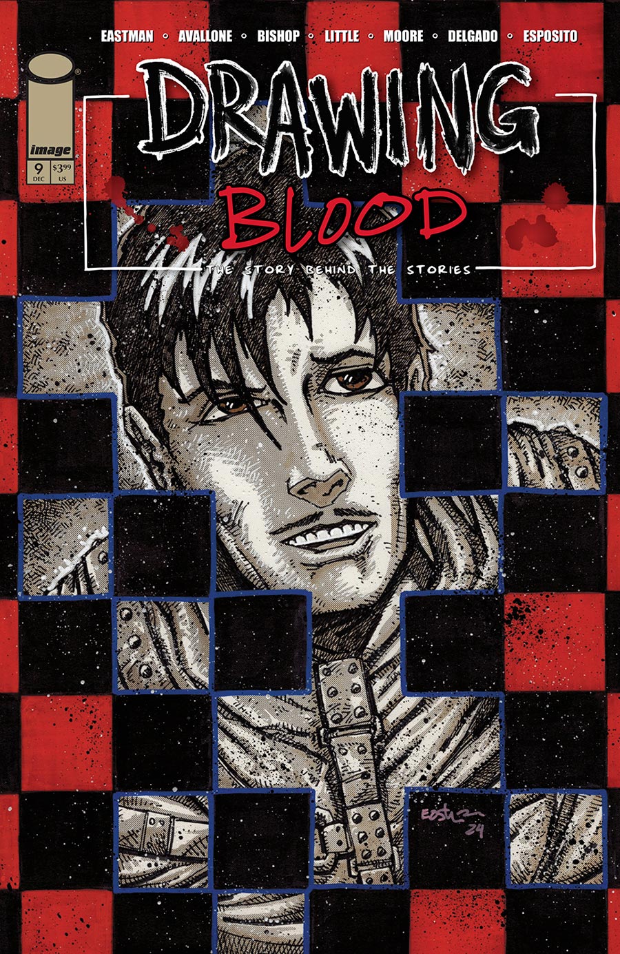 Drawing Blood #9 Cover C Variant Kevin Eastman Checkered Cover