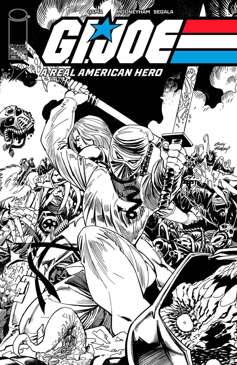 GI Joe A Real American Hero #312 Cover B Variant Andy Kubert Black & White Cover