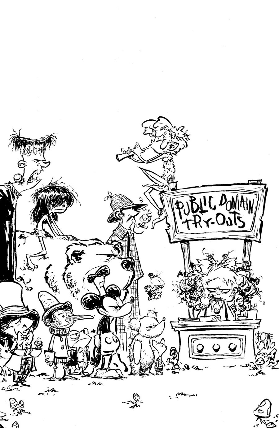 I Hate Fairyland Vol 2 #18 Cover D Incentive Skottie Young Black & White Virgin Variant Cover