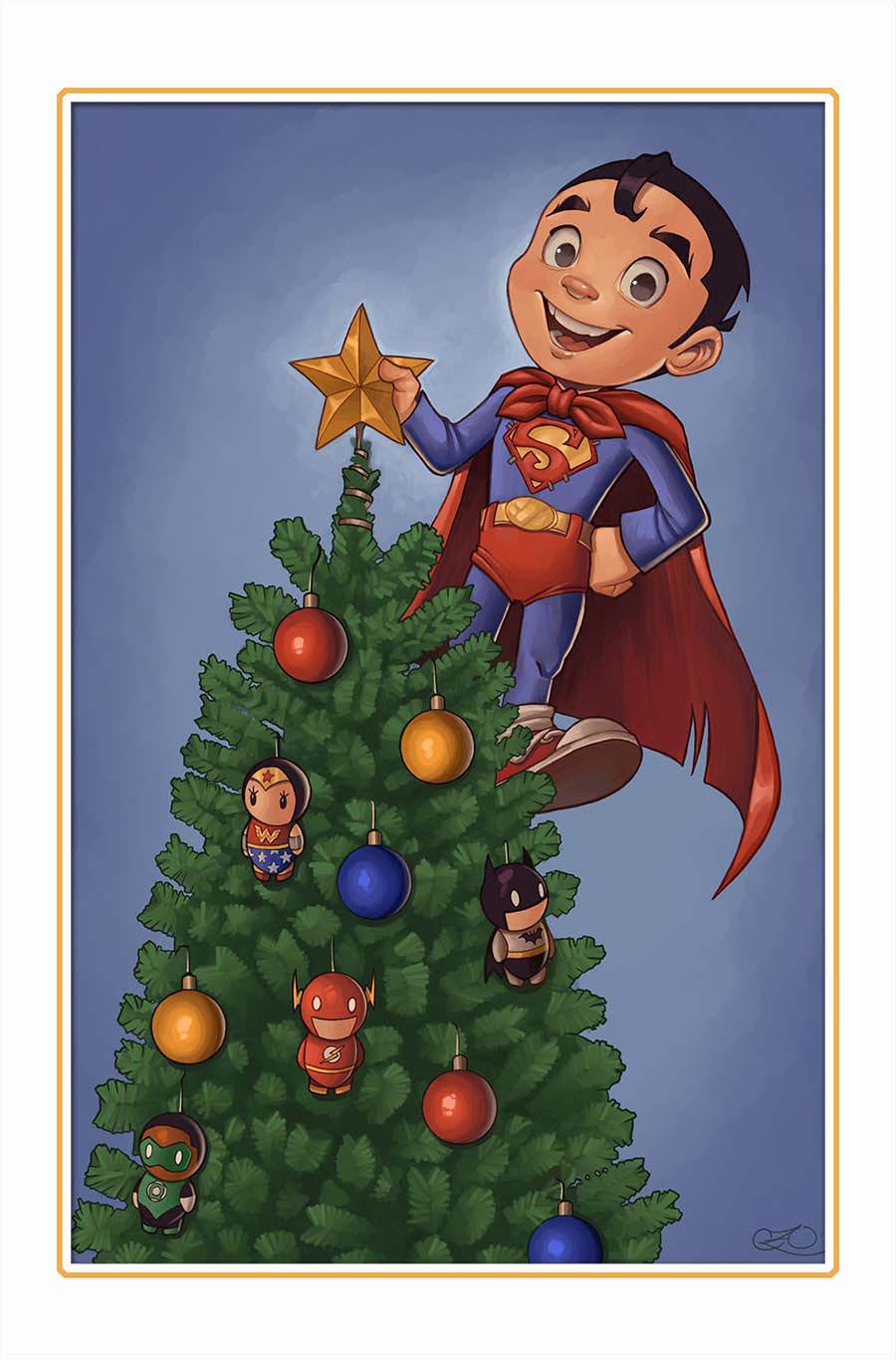 Superman Vol 7 #21 Cover E Variant Chrissie Zullo DC Winter Wonderland Card Stock Cover (DC All In)