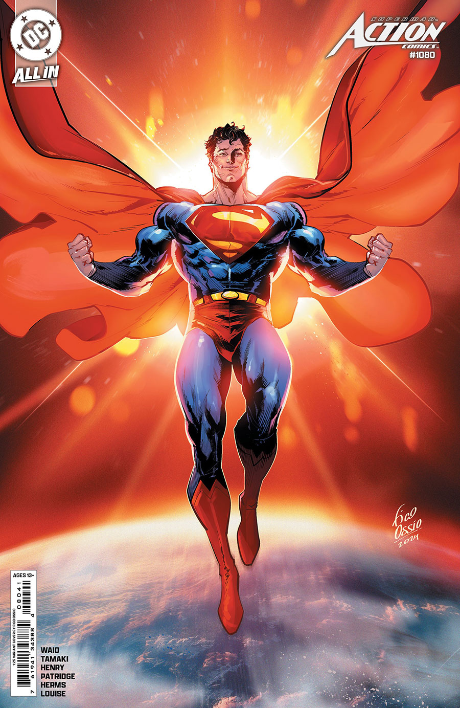 Action Comics Vol 2 #1080 Cover D Incentive Fico Ossio Card Stock Variant Cover (DC All In)