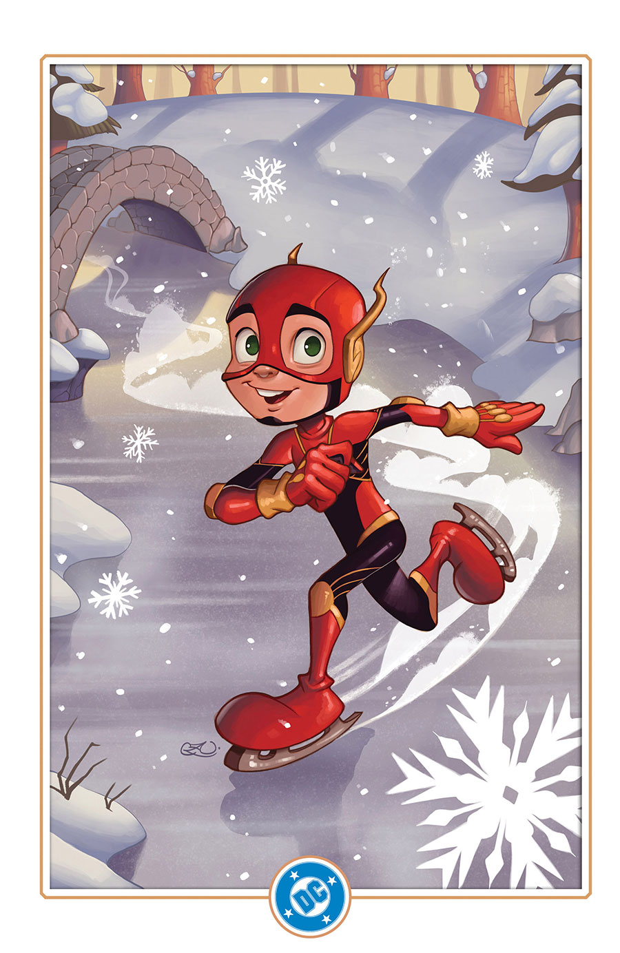 Flash Vol 6 #16 Cover D Variant Chrissie Zullo DC Winter Wonderland Card Stock Cover (DC All In)