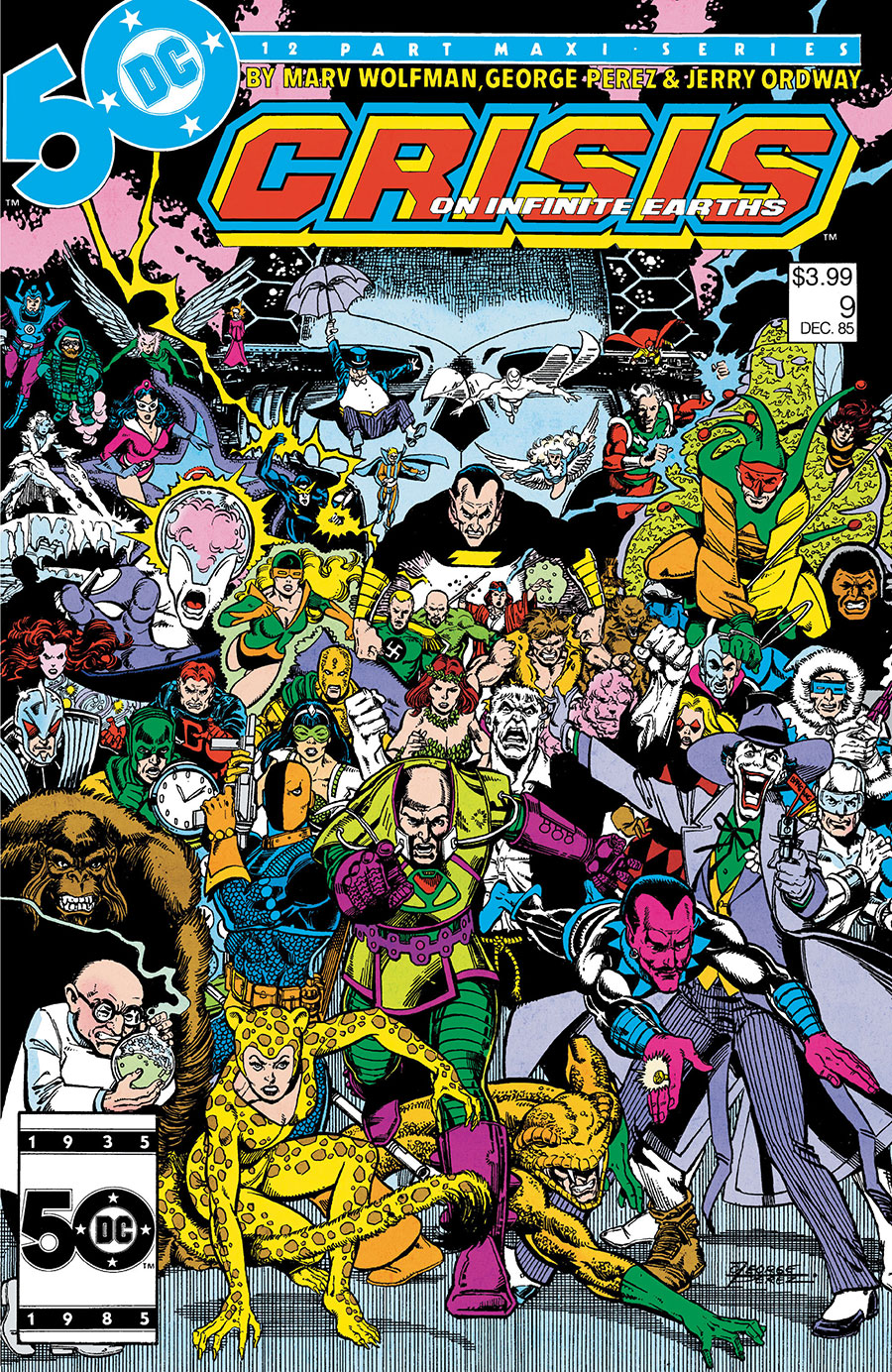 Crisis On Infinite Earths #9 Facsimile Edition Cover A Regular George Perez Cover