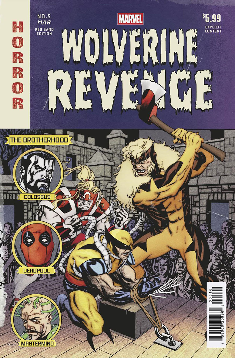 Wolverine Revenge Red Band Edition #5 Cover B Incentive Mike McKone Horror Homage Red Band Variant Cover With Polybag