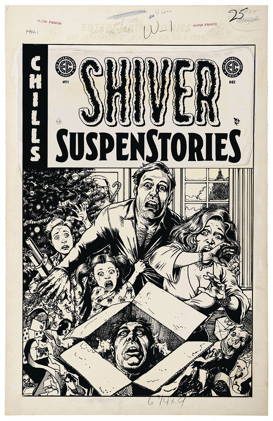 Shiver Suspenstories #1 (One Shot) Cover D Incentive Darick Robertson Black & White Artist Edition Cover (EC Comics)