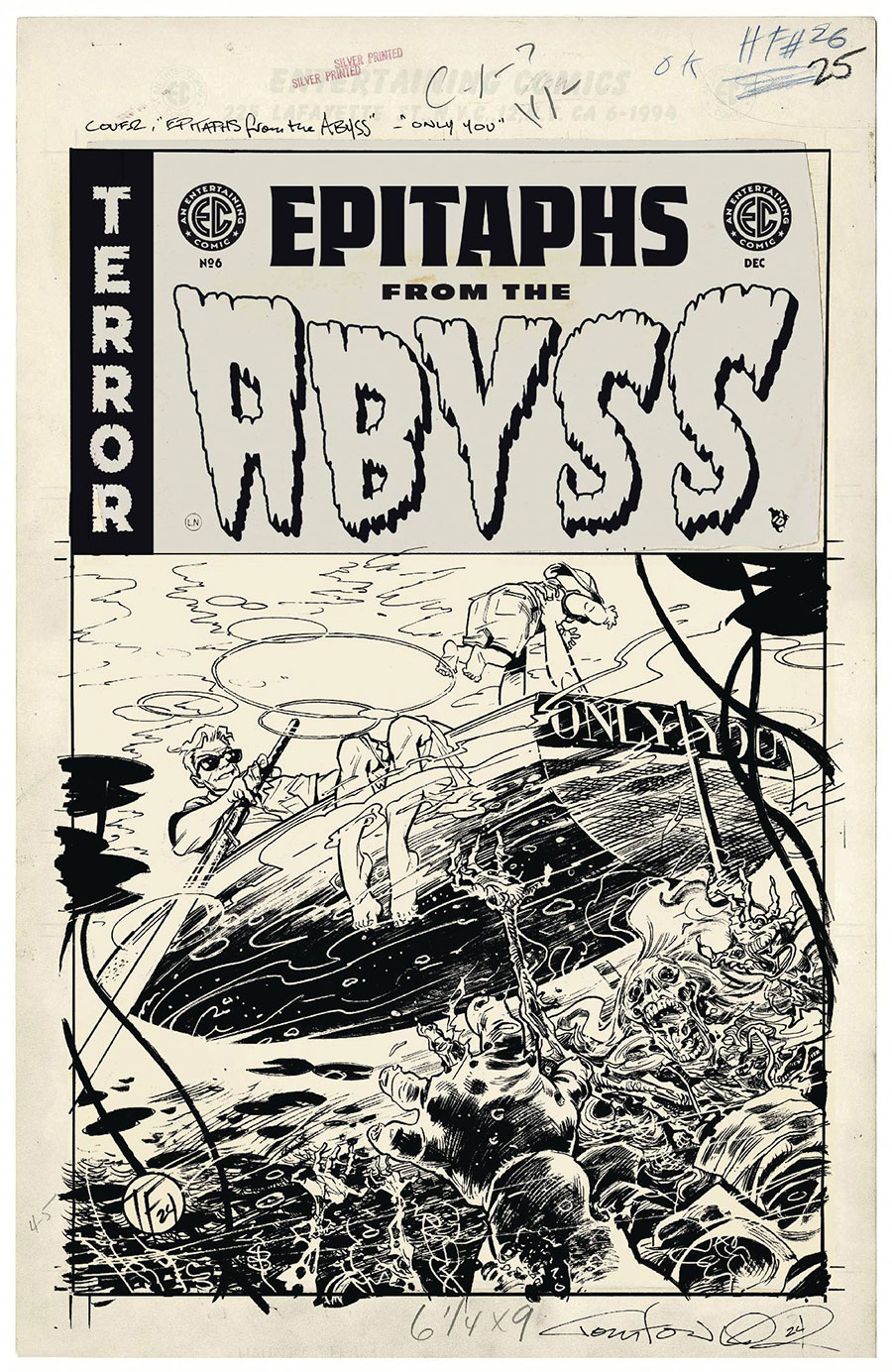 Epitaphs From The Abyss #6 Cover D Incentive Tom Fowler Black & White Artist Edition Cover (EC Comics)