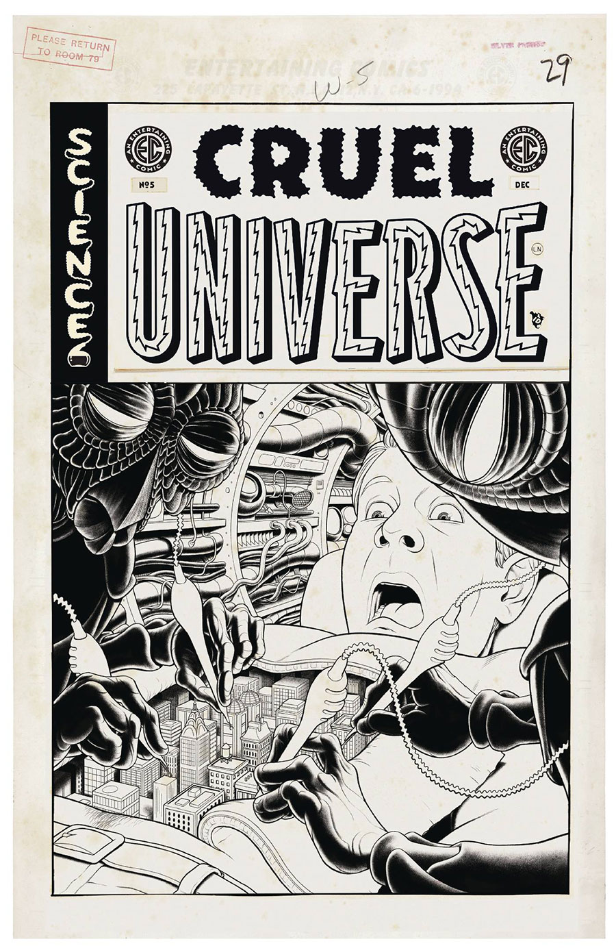 Cruel Universe #5 Cover D Incentive Malachi Ward Black & White Artist Edition Cover (EC Comics)