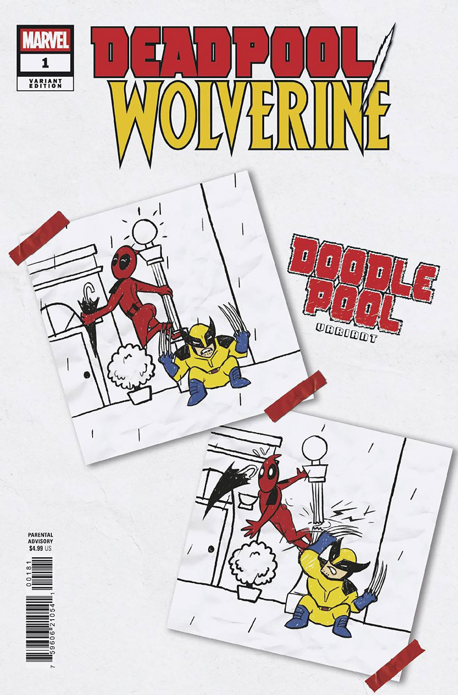 Deadpool Wolverine #1 Cover F Variant Doodlepool Cover