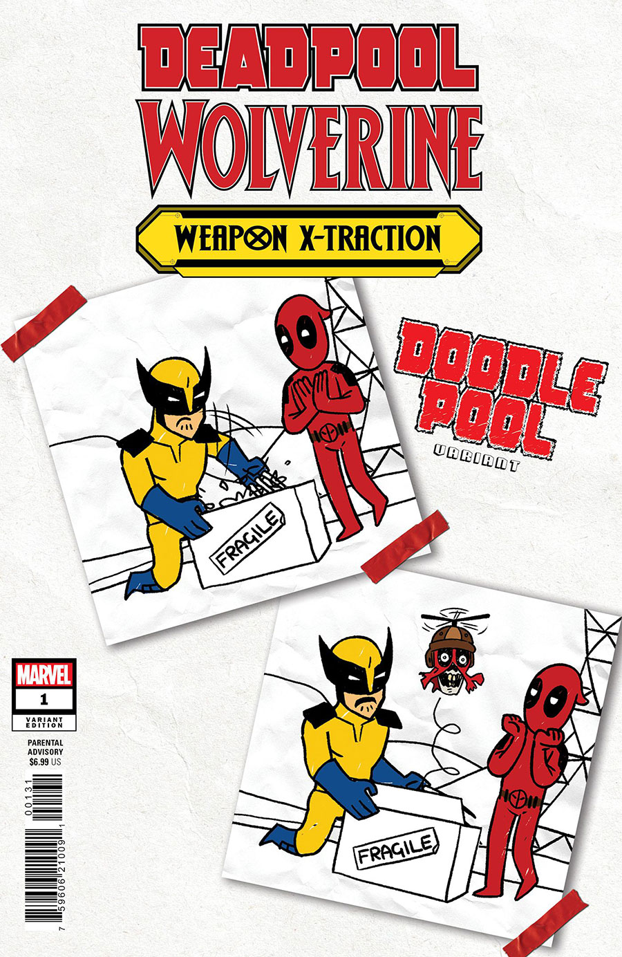 Deadpool Wolverine Weapon X-Traction #1 (One Shot) Cover B Variant Doodlepool Cover