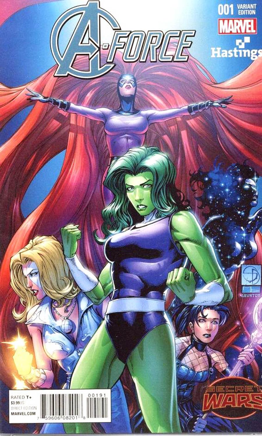 A-Force #1 Cover J Hasting Variant Cover (Secret Wars Warzones Tie-In)