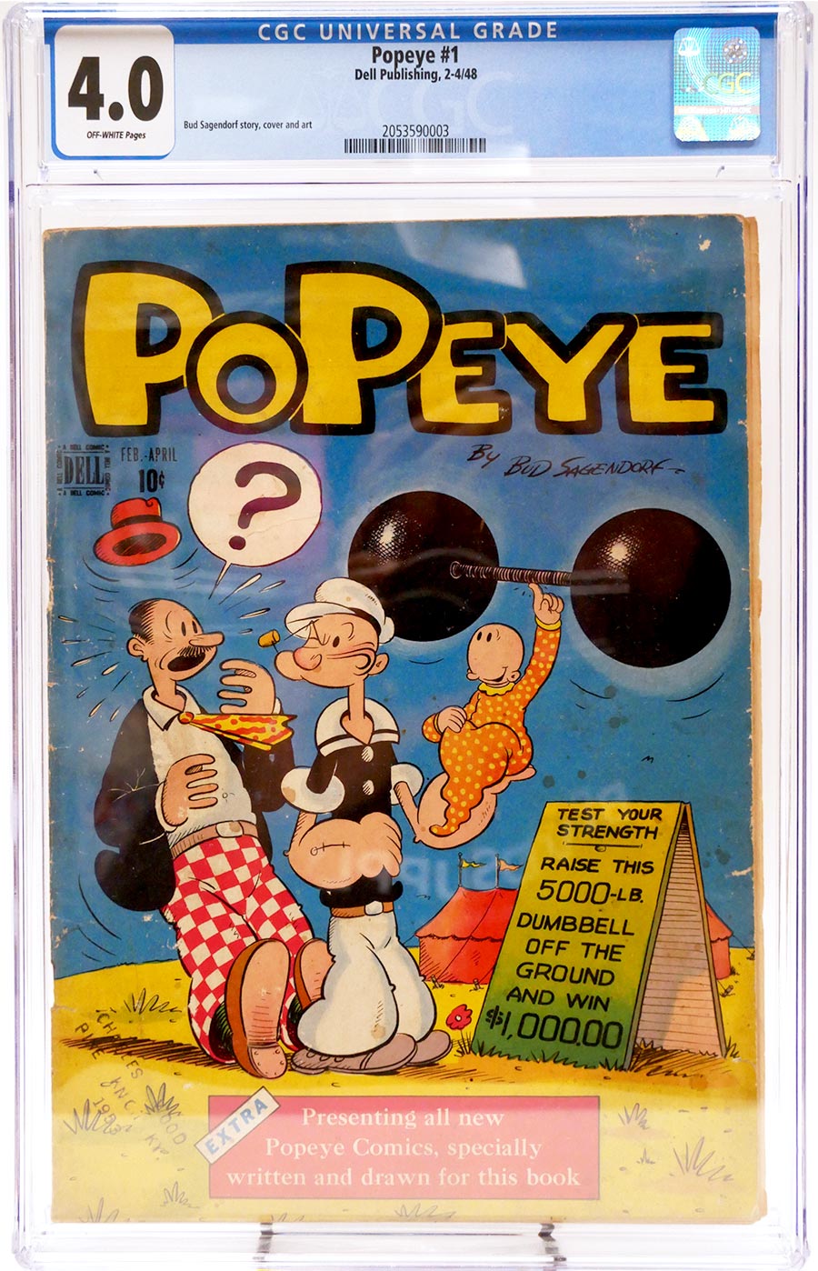 Popeye #1 Cover B CGC 4.0