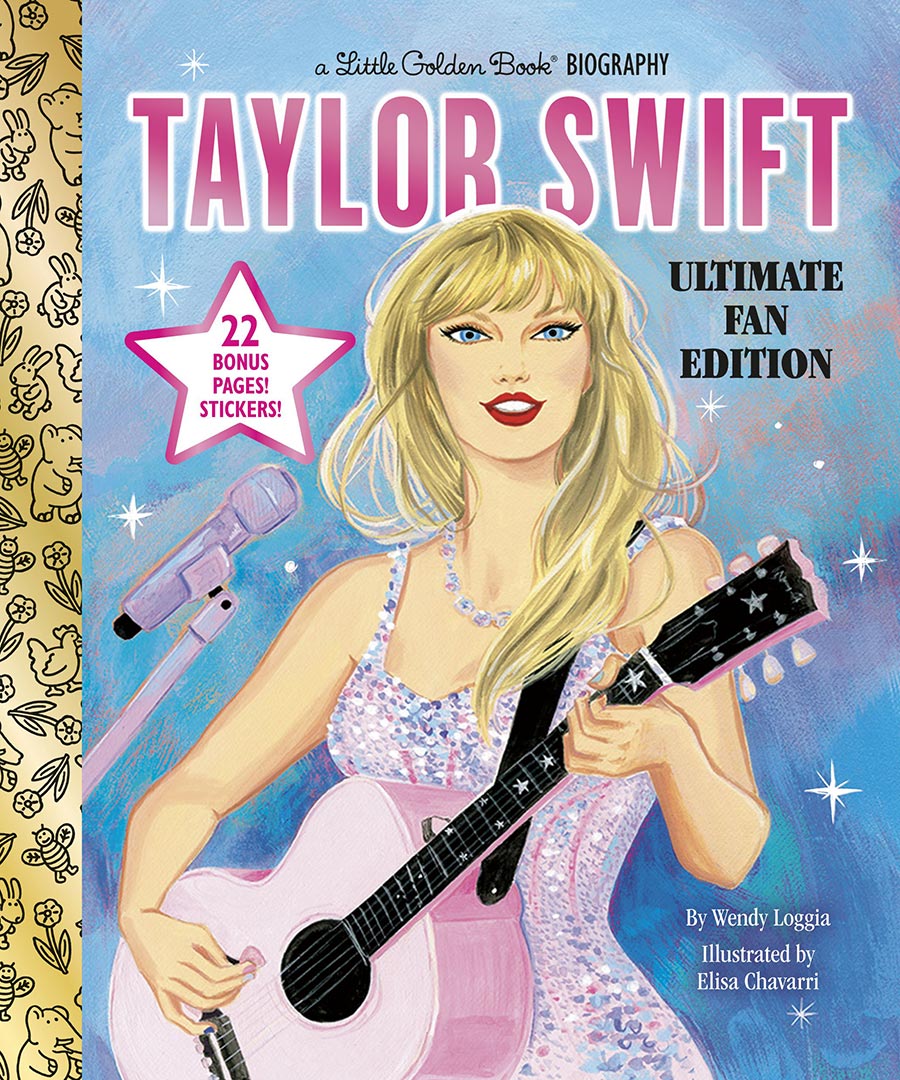 Taylor Swift Ultimate Fan Edition Little Golden Book Biography 22 Bonus Pages Stickers HC