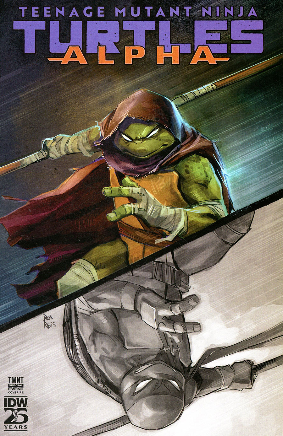 Teenage Mutant Ninja Turtles Alpha #1 (One Shot) Cover H Previews Exclusive Rod Reis Re-Colored Variant Cover