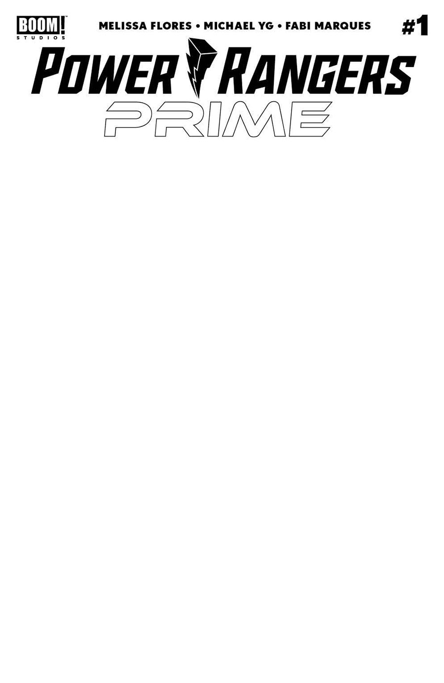 Power Rangers Prime #1 Cover E Variant Blank Cover