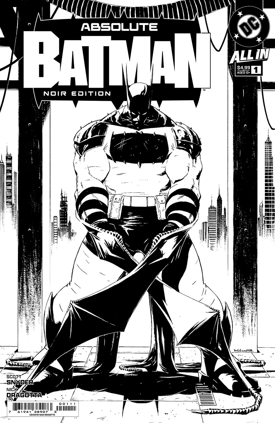 Absolute Batman Noir Edition #1 Cover A Regular Nick Dragotta Cover (DC All In)(Limit 1 Per Customer)