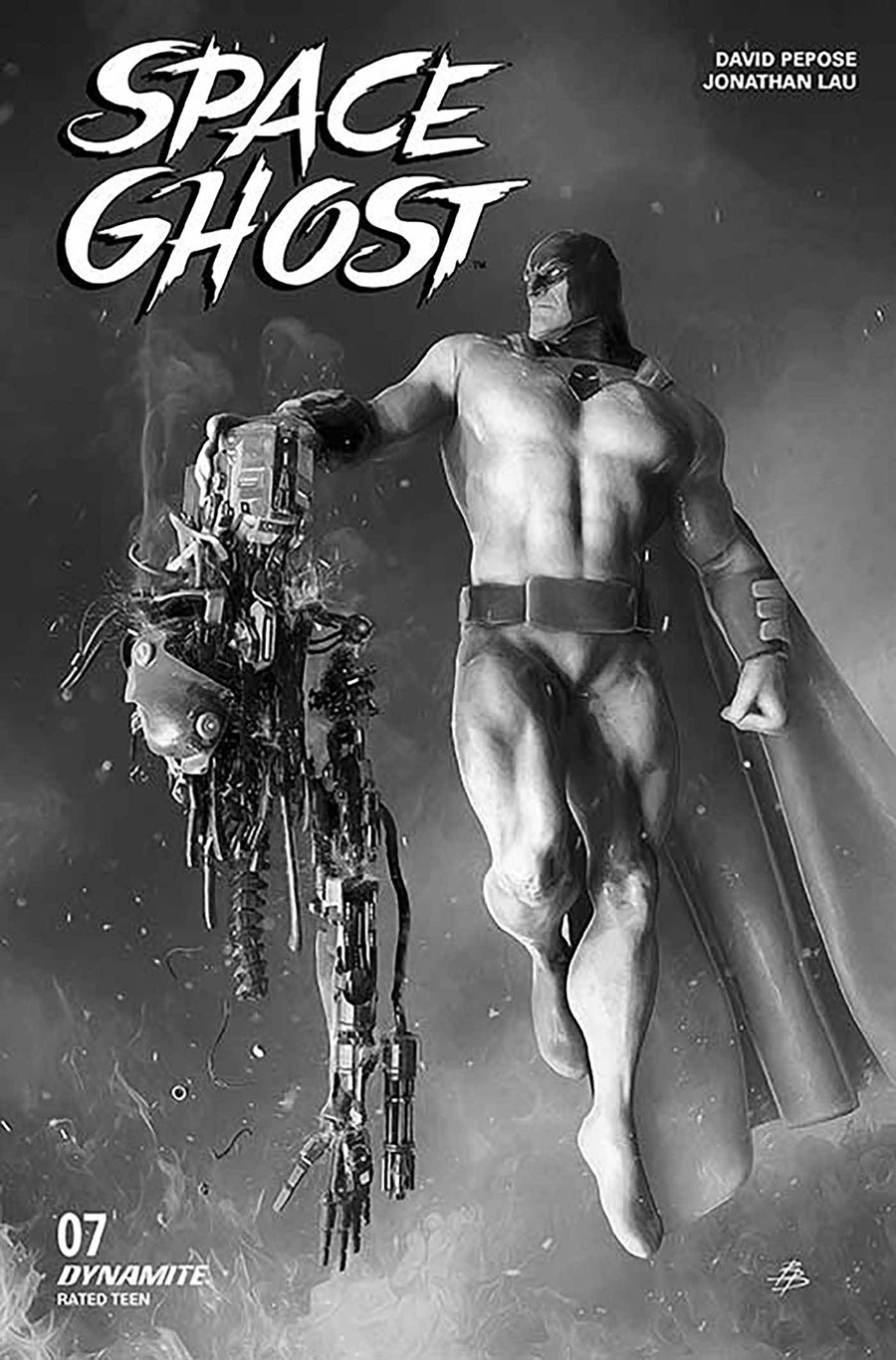 Space Ghost Vol 4 #7 Cover O Incentive Bjorn Barends Black & White Cover