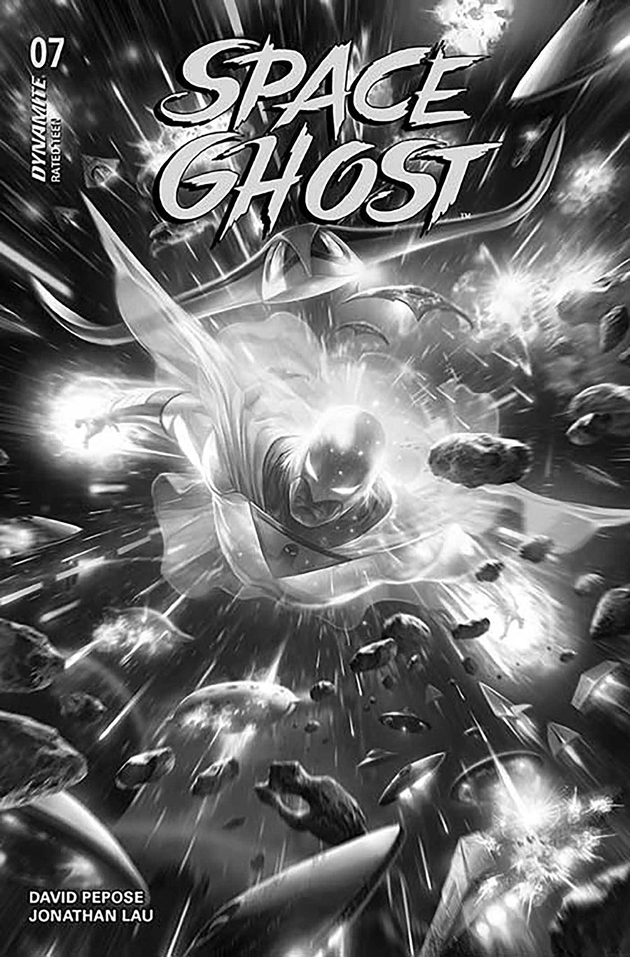 Space Ghost Vol 4 #7 Cover P Incentive Francesco Mattina Black & White Cover