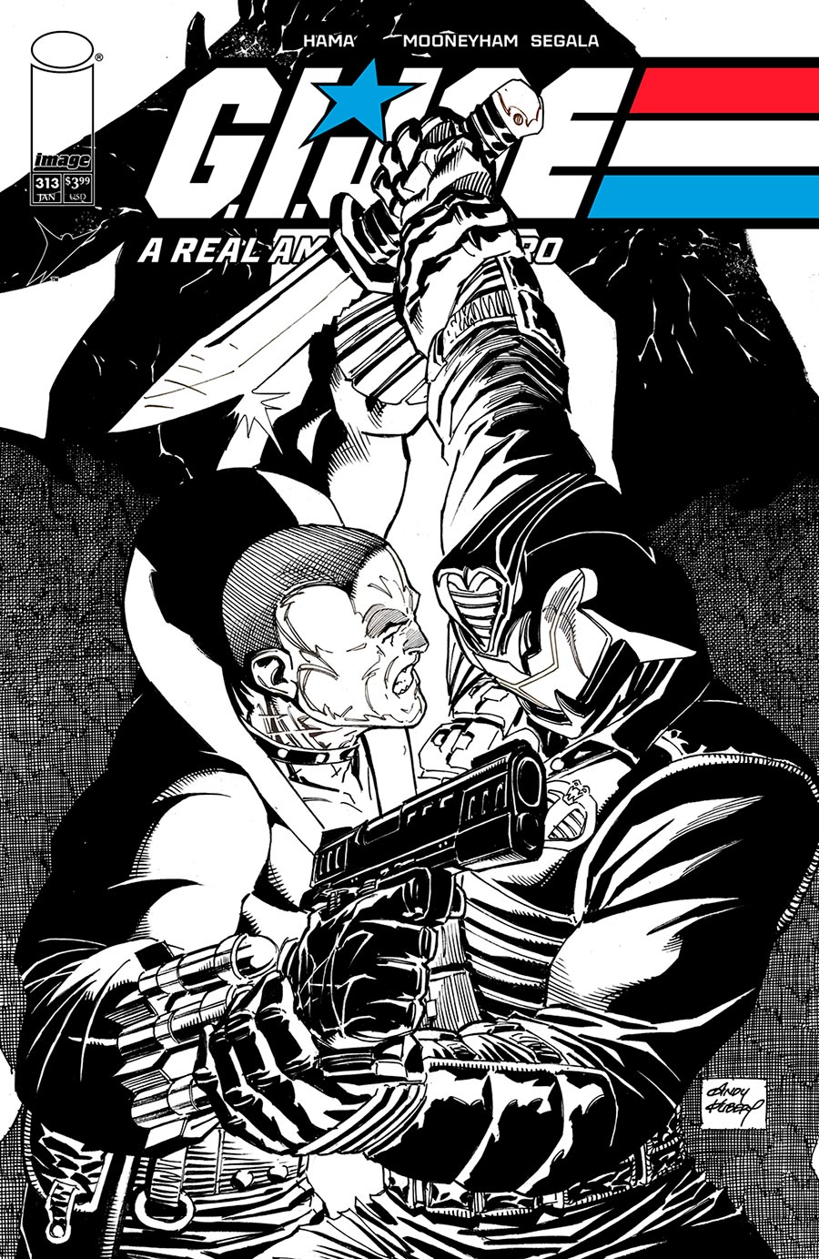 GI Joe A Real American Hero #313 Cover B Variant Andy Kubert Black & White Cover