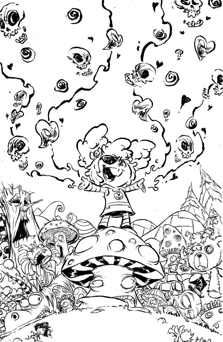 I Hate Fairyland Vol 2 #19 Cover D Incentive Skottie Young Black & White Virgin Variant Cover