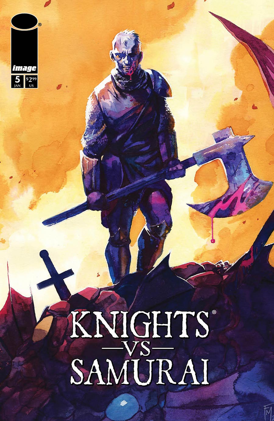 Knights vs Samurai #5 Cover B Variant Fede Mele Cover