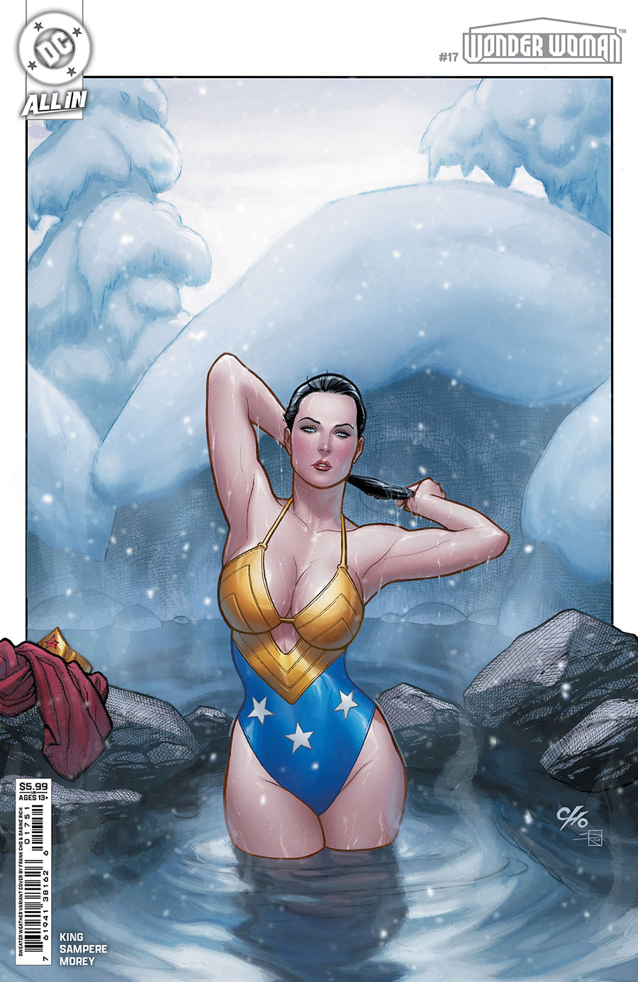 Wonder Woman Vol 6 #17 Cover D Variant Frank Cho Sweater Weather Card Stock Cover (DC All In)