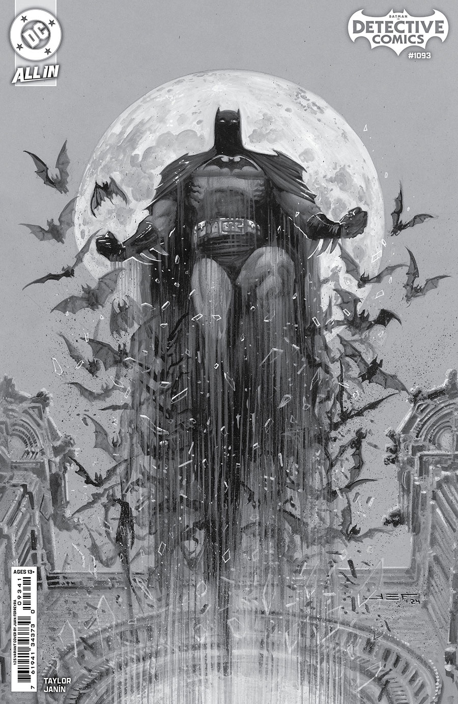 Detective Comics Vol 2 #1093 Cover D Incentive Juan Ferreyra Black & White Card Stock Variant Cover (DC All In)