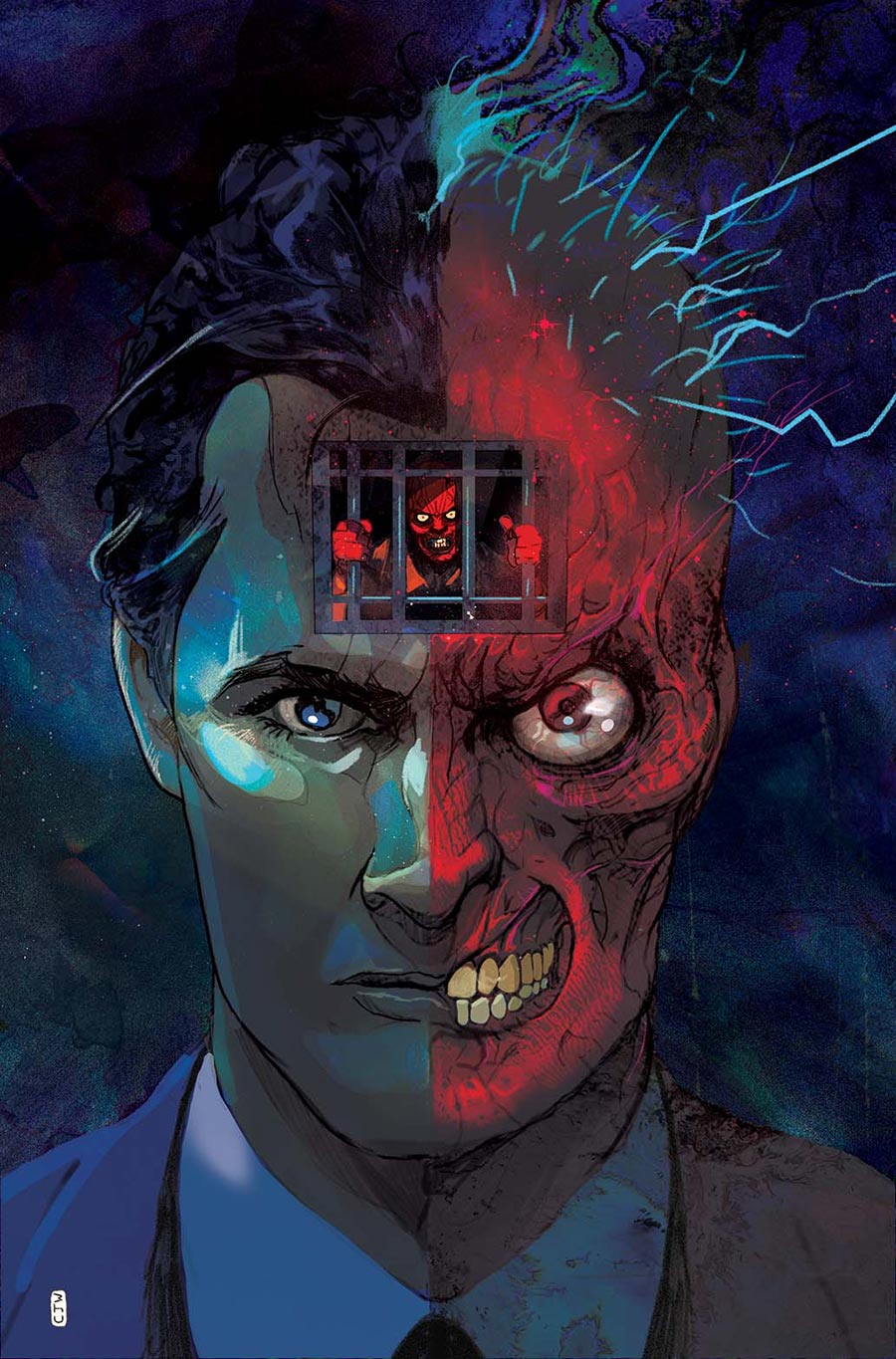 Two-Face #2 Cover B Variant Christian Ward Card Stock Cover (DC All In)