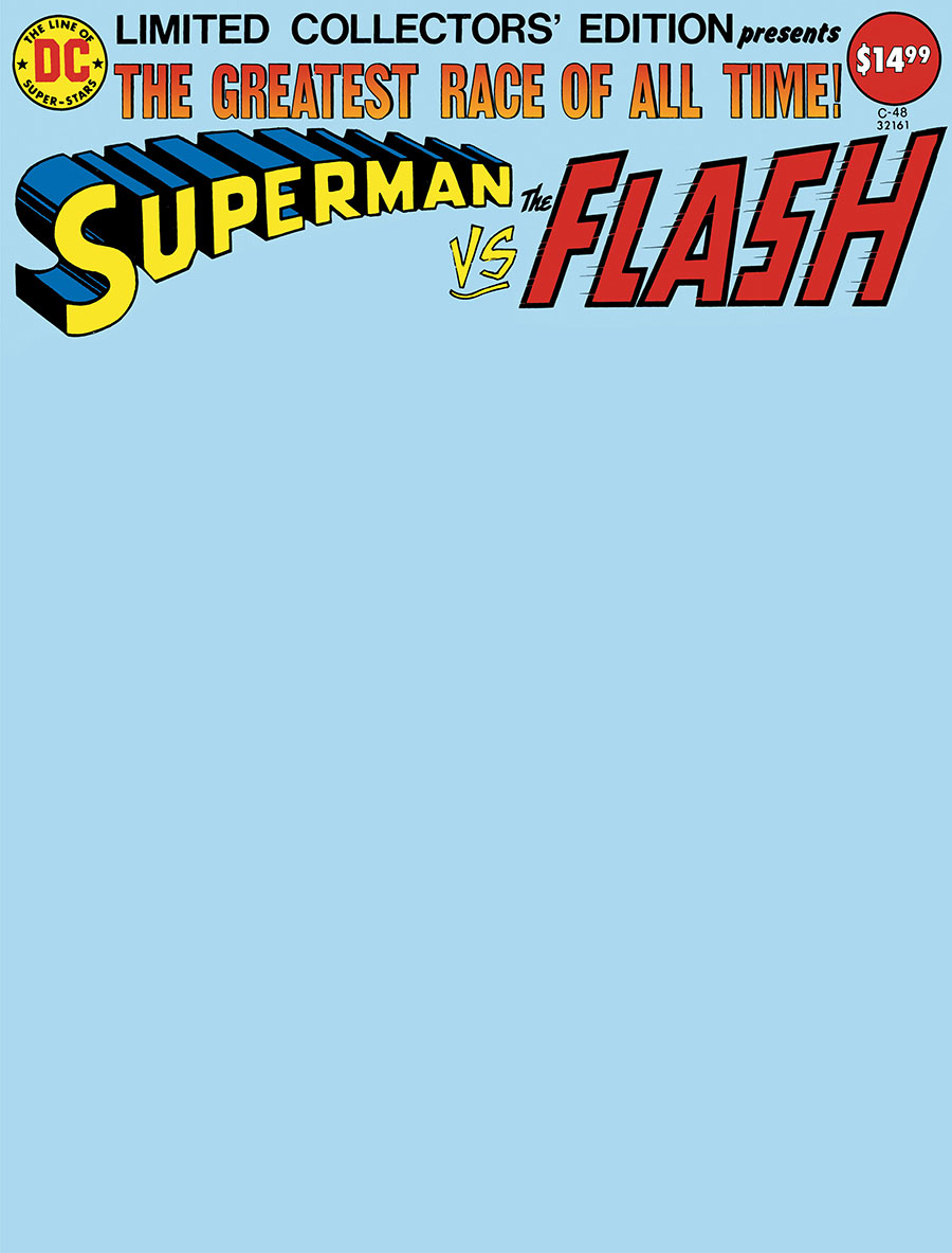 Limited Collectors Edition #48 Superman vs Flash Facsimile Edition Cover C Variant Blank Cover