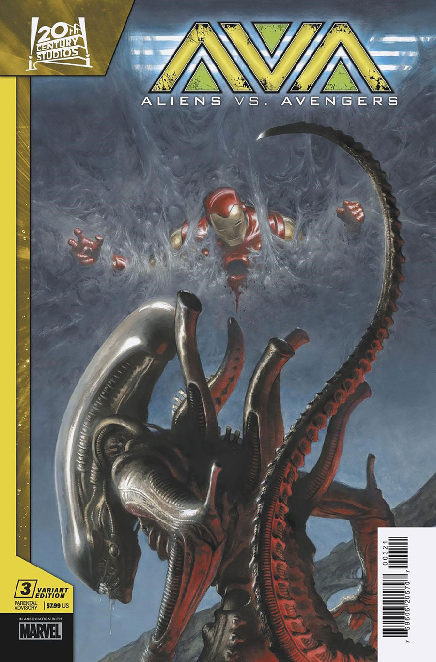 Aliens vs Avengers #3 Cover B Variant Paolo Rivera Cover