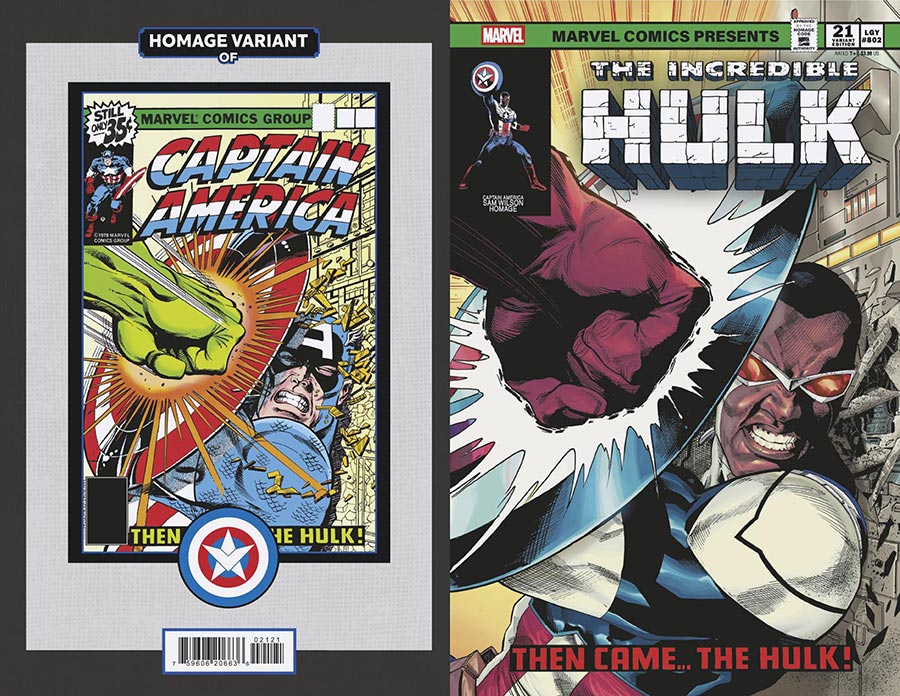 Incredible Hulk Vol 5 #21 Cover B Variant Geoff Shaw Captain America Sam Wilson Homage Cover