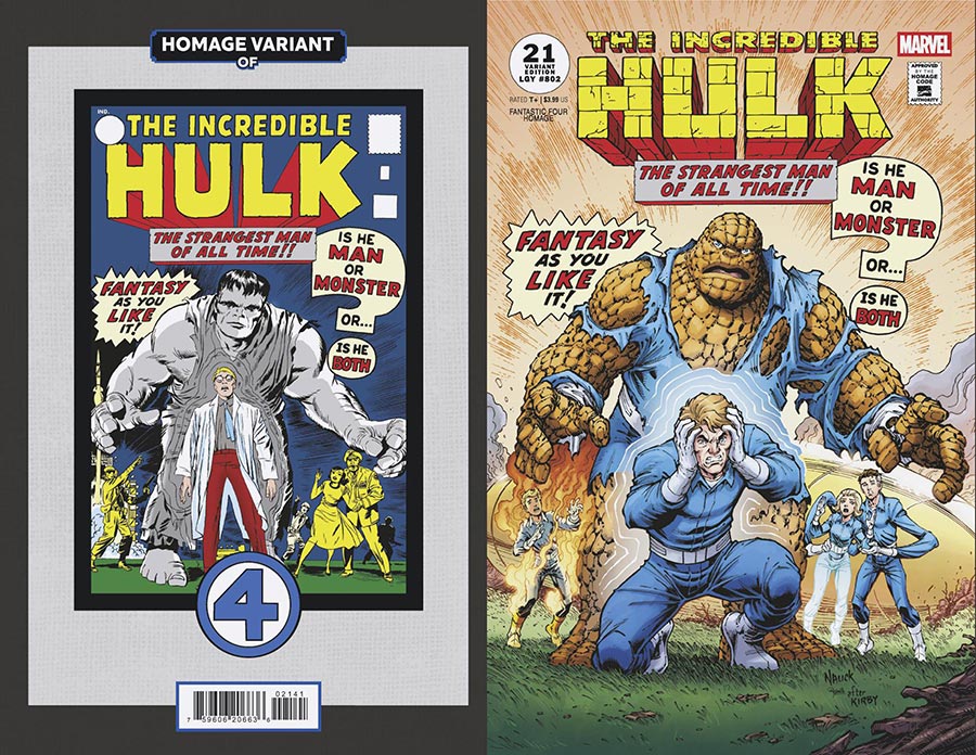 Incredible Hulk Vol 5 #21 Cover C Variant Todd Nauck Fantastic Four Homage Cover