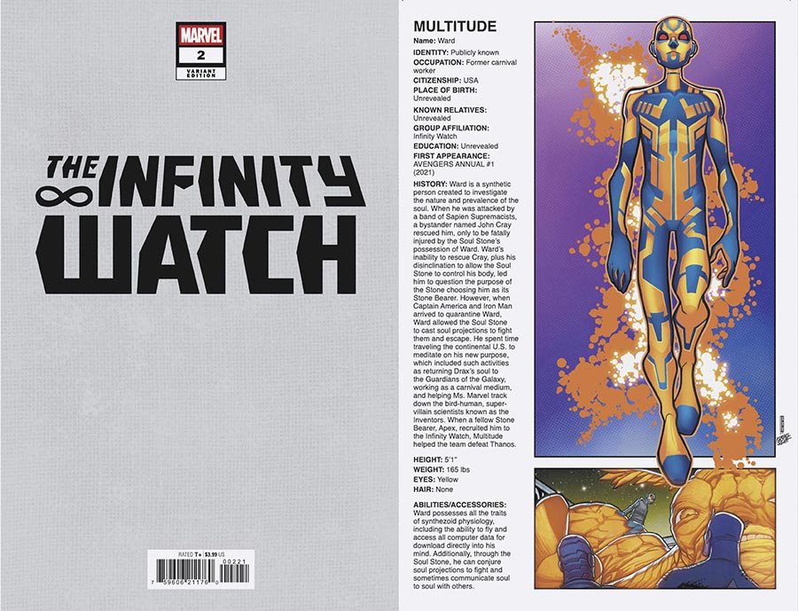 Infinity Watch #2 Cover B Variant David Baldeon Handbook Homage Cover