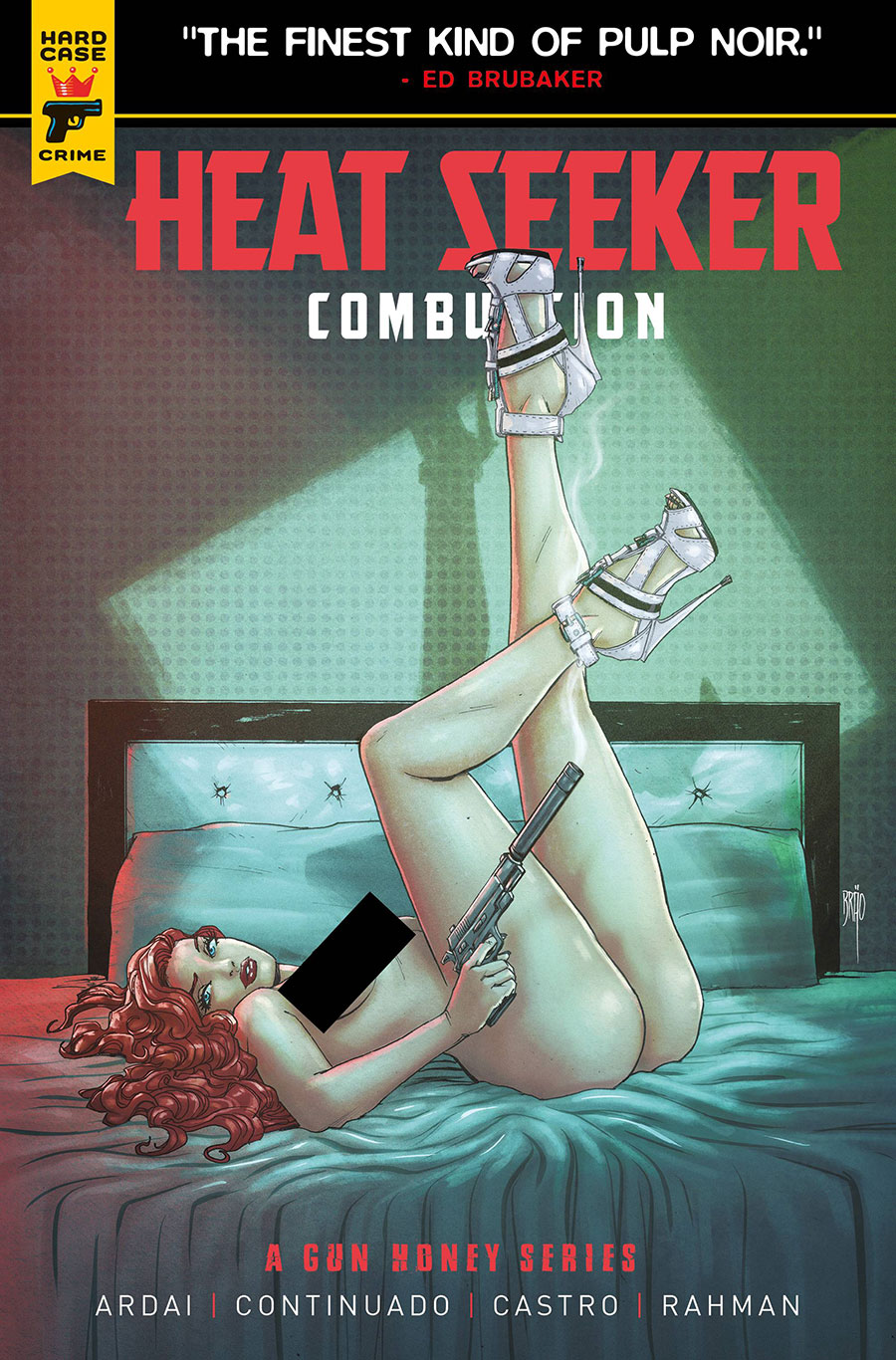 Hard Case Crime Heat Seeker Combustion A Gun Honey Series #3 Cover E Variant BRAO Nude Bagged Cover With Polybag