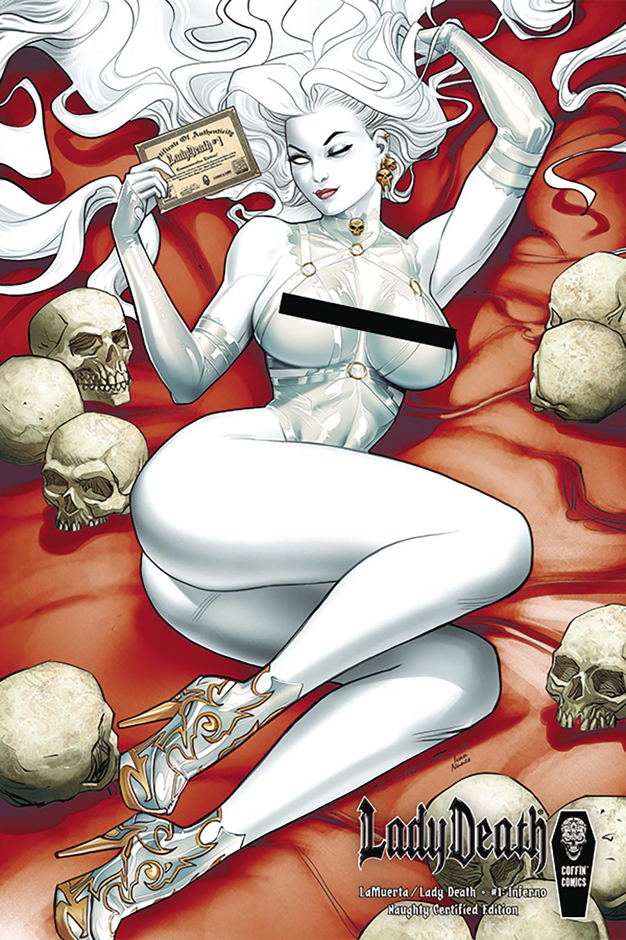 La Muerta Lady Death Inferno #1 Cover D Variant Richard Ortiz Naughty Certified Edition