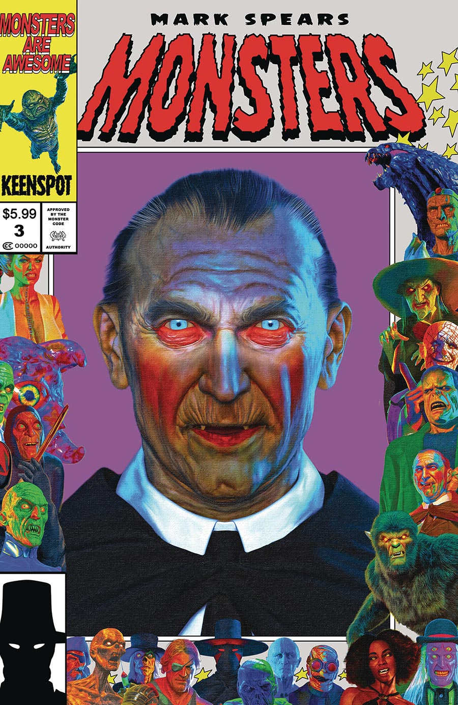 Mark Spears Monsters #3 Cover D Variant Mark Spears 25th Anniversary Dracula Homage Cover