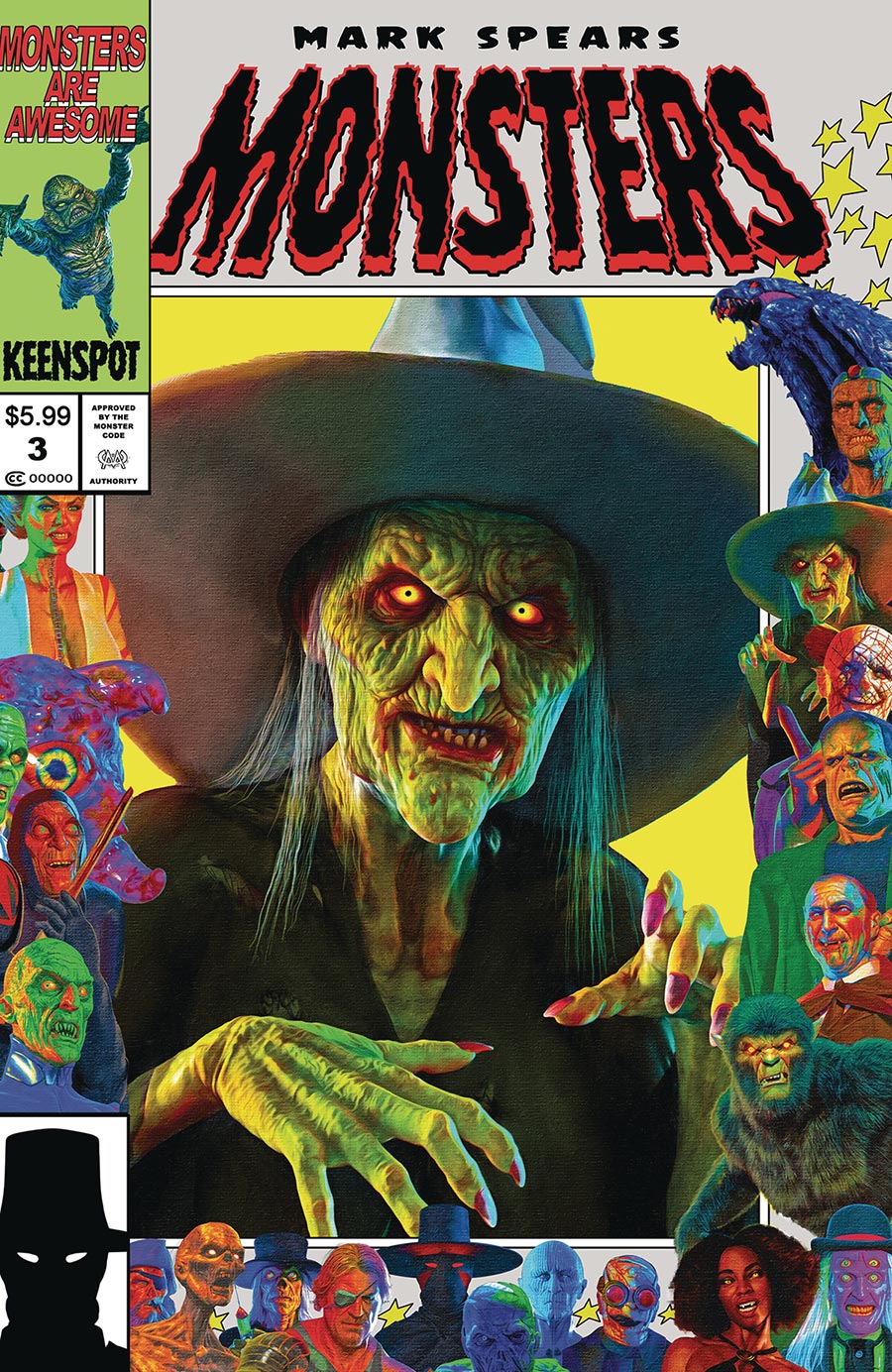 Mark Spears Monsters #3 Cover E Variant Mark Spears 25th Anniversary Witch Homage Cover