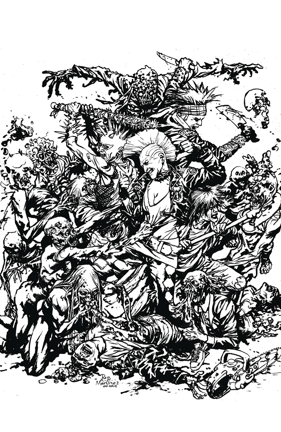 Return Of The Living Dead #1 Cover E Limited Edition Roy Alan Martinez Black & White Variant Cover