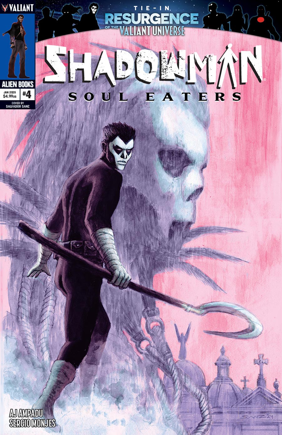 Shadowman Soul Eaters #4 Cover A Regular Salvador Sanz Cover (Resurgence Of The Valiant Universe Tie-In)