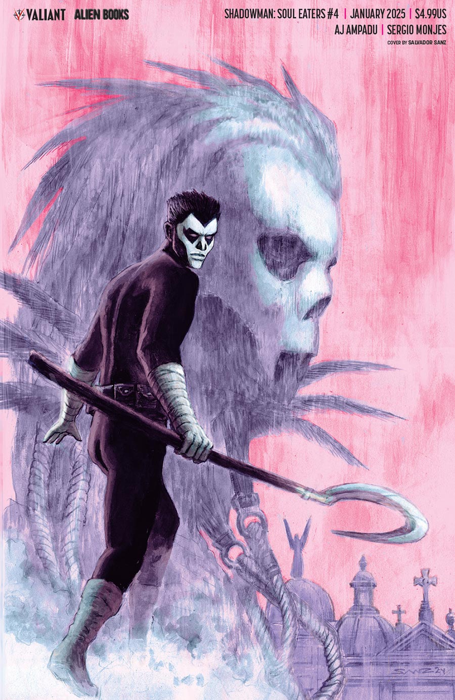 Shadowman Soul Eaters #4 Cover C Variant Salvador Sanz Virgin Cover (Resurgence Of The Valiant Universe Tie-In)