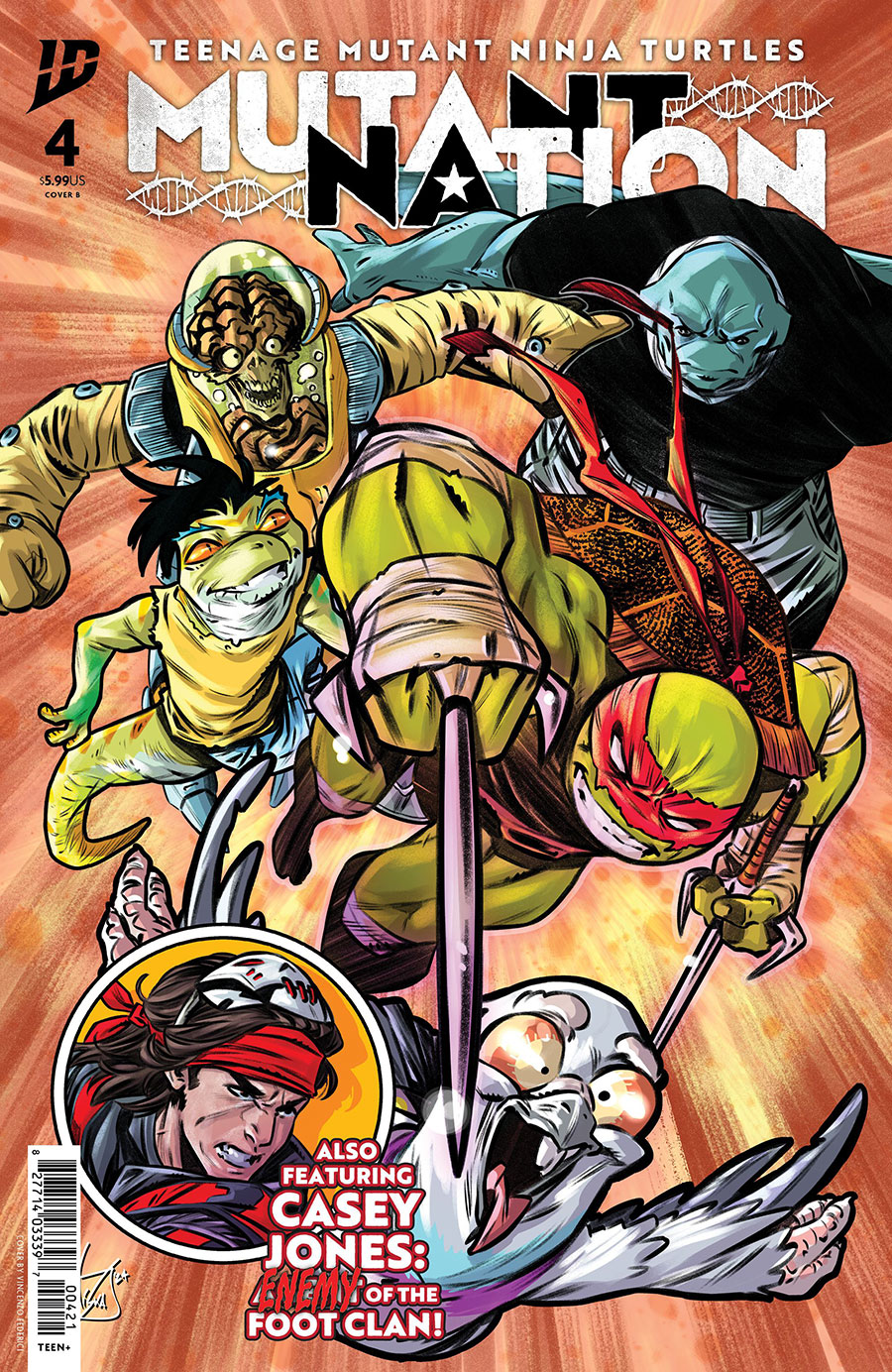 Teenage Mutant Ninja Turtles Mutant Nation #4 Cover B Variant Vincenzo Federici Cover