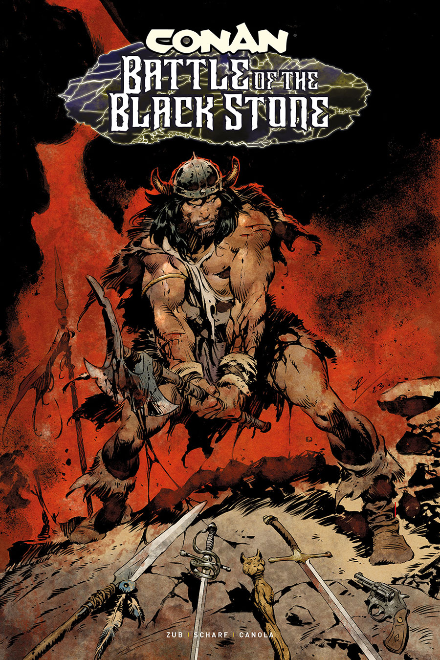 Conan The Barbarian Battle Of The Black Stone TP Direct Market Roberto De La Torre Variant Cover