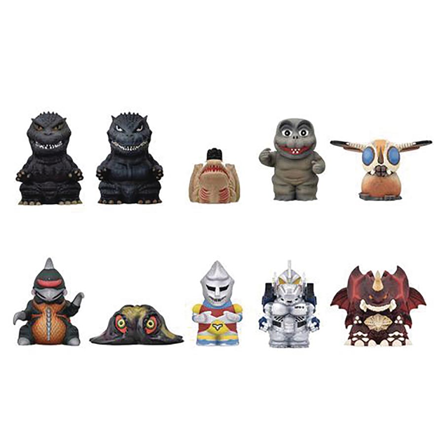 Godzilla Finger Puppet Series 2 Blind Mystery Box 10-Piece Display