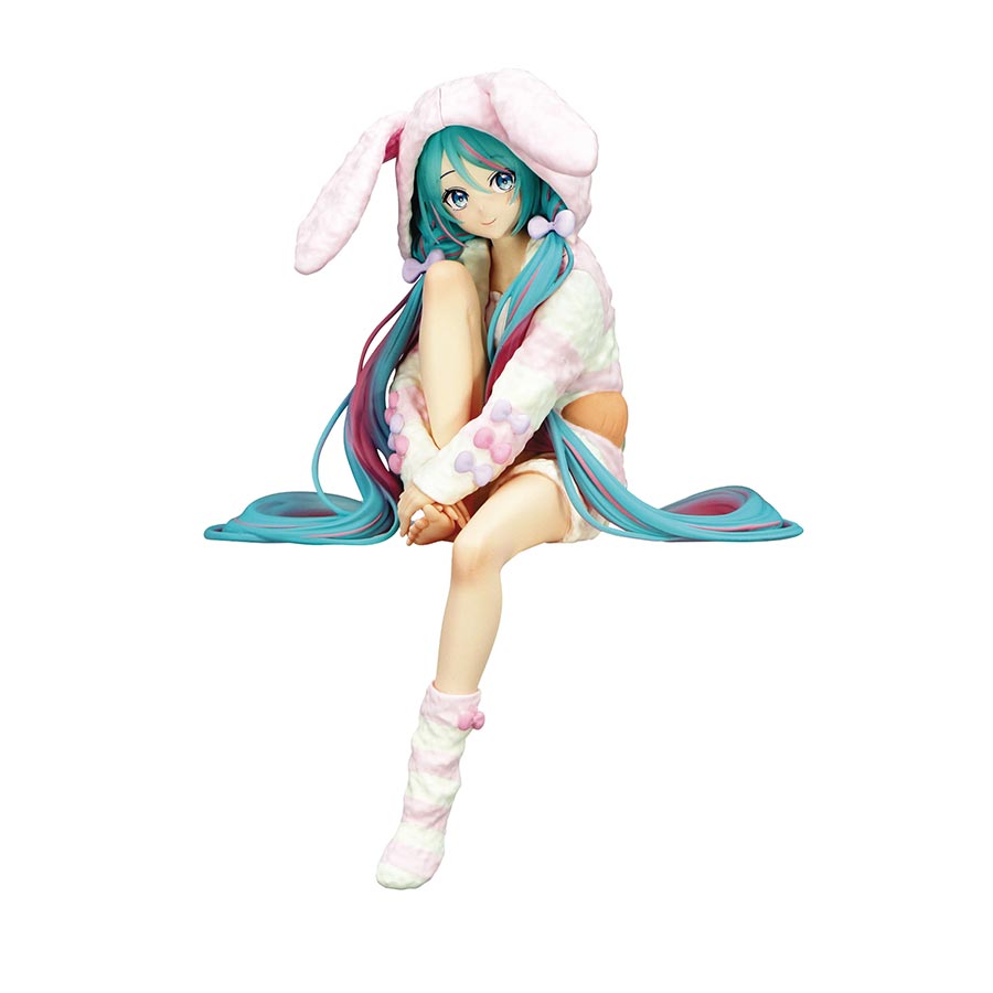 HATSUNE MIKU RABBIT EAR HOOD PAJAMA NOODLE STOPPER FIG