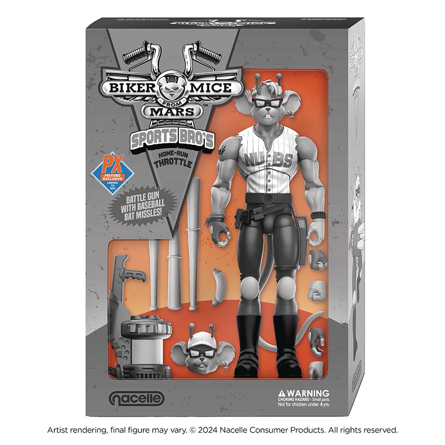 BIKER MICE FROM MARS SPORTS BROS THROTTLE PX AF B&W (C