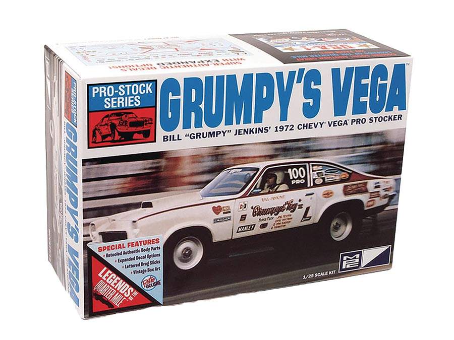 GRUMPYS 1972 CHEVY VEGA PRO STOCK 1/25 SCALE MPC MODEL KIT (