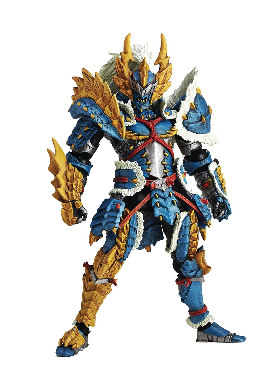 Revoltech Monster Hunter Hunter Male Swordsman Action Figure - Zinogre